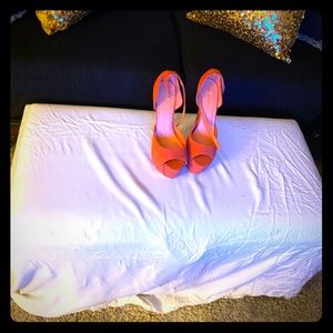 Peach club heels